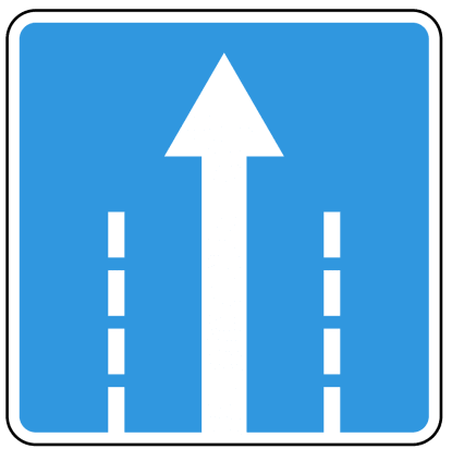 Дорожный знак 5.15.2 Направления движения по полосам