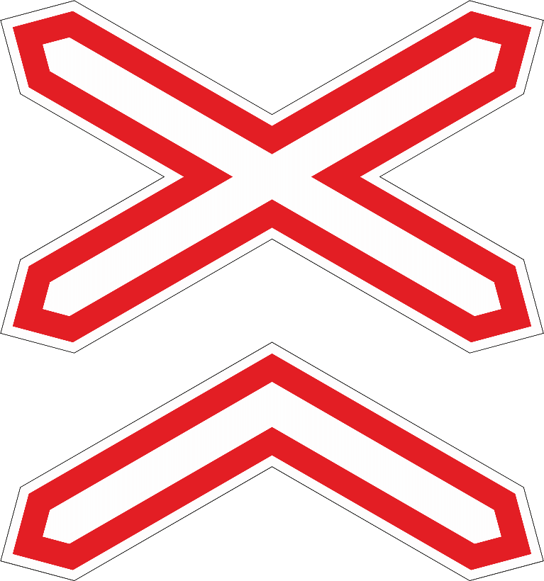 Дорожный знак 1.3.2 Многопутная железная дорога