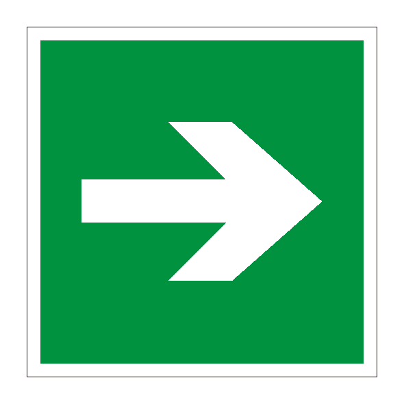 Знак безопасности «Направляющая стрелка»